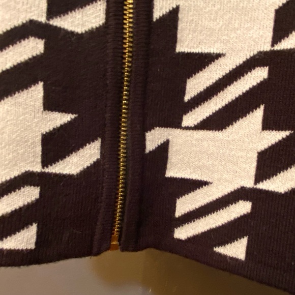 NWT ANN KLIEN Houndstooth Zip Front Cape - Picture 6 of 16
